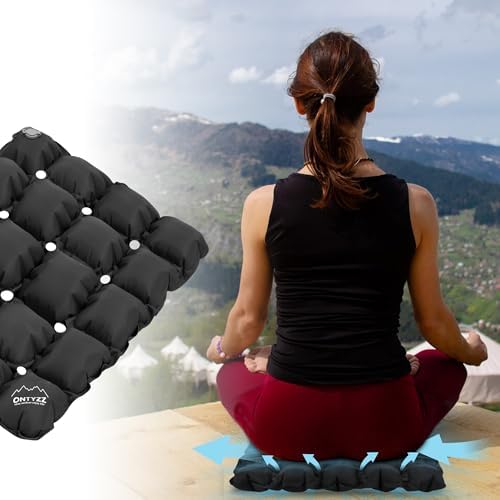 ONTYZZ Inflatable Seat Cushion Lightweight Airplane Seat Cushion | Stadium Seat Travel Cushion for Climbing Hiking Office Airplane - Image 4