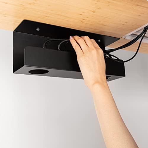 Under-Desk Cable Management Trays - Two 12" Trays in the Set - Perfect Storage for Cables, Power Bars, and Adaptors - Black - Image 5