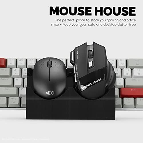 BRAINWAVZ Desktop Keyboard & Dual PC Mouse Stand Holder, Suitable for Small Or Large Keyboards, Gaming & Office Mice - Organize Your Work Or Game Space and Keep it Clutter-Free (DK03) - Image 5