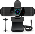 Pro UHD 4K/30fps Webcam with Tripod, External USB-C Camera for PC/Laptop by RUWBY