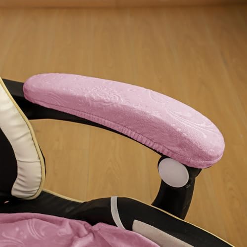 FORCHEER Velvet Gaming Chair Cover Pink with Armrest Covers Stretch Racing Style Computer Game Chair Slipcover with Attached Arms Covers Cat Scratch Proof Washable - Image 7