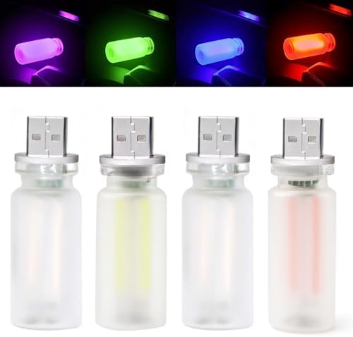 4PCS Dimmable Touch Control USB Light, Frosted Glass Night Lights, Glass Plug in USB Light Bulbs, Cute Interior Car Lights, Retro Led Ambient Lighting, Small Mood Lamp for Bedroom, Hallway, Nursery by Unknown