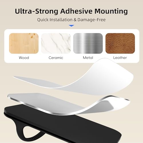 2 Pack Universal Silicone Laptop Charger Holder,Under Desk Power Brick Mount Organizer for Charging Brick & Cables,Flexible Non-Slip Power Bricks Mount,Secure Supply Holder for Laptop Charger,Black - Image 6