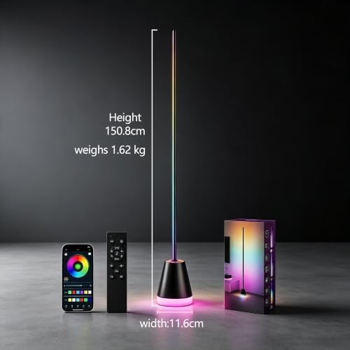 RGB Floor Lamp,Corner Lamps for Liveing Room– 1700 Lumen LED - Image 2
