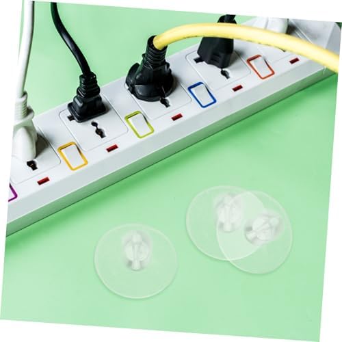 20Pcs Transparent Suction Cup Hooks for Desk Cable Management Strong Hold Cable Clips Cord Organizer for Home Office - Image 4