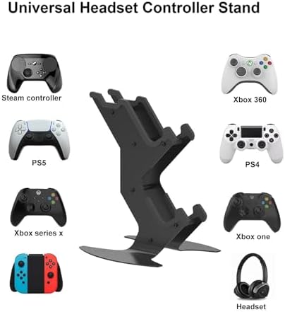 NBCP Controller Holder, Game Controller Rack Headset Stand for Xbox Series X S/Xbox one / PS5 / PS4 / NS/PC/Headset, Aluminum Metal Mount Universal Organizer for Video Game Accessories - Image 3