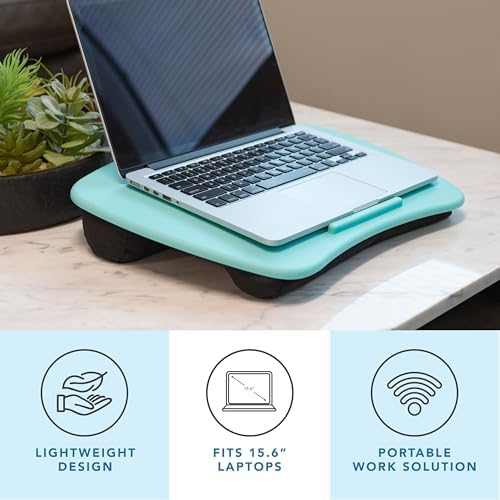 LAPGEAR Basic Lap Desk – Aqua Sky, Fits 15.6” Laptops - Image 2