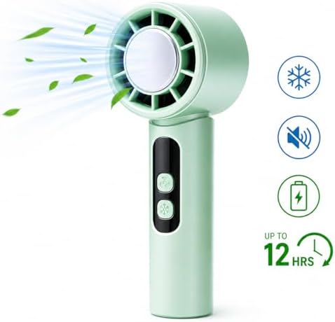 Handheld Fan,Portable Turbo Fan with Ice Cooler, 12H Long Lasting 4000mAh Battery,10000 RPM Strong Wind,Portable Fan for Travel, Valentines Day Gifts (Olive Green) - Image 2