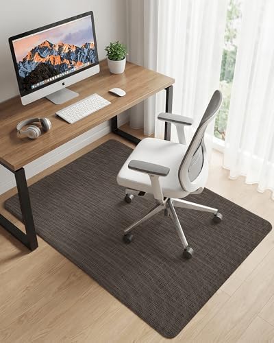 Carvapet 36x48 Office Chair Mat for Carpet Hardwood Floor Protector Rug | Non Slip Silent Chair Mat Perfect for Executive Office Desk or Computer Gaming Chair Cushion, Dark Brown - Image 2