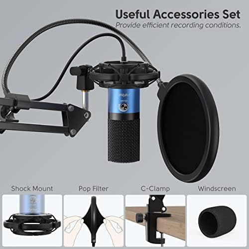 FIFINE T669 Blue USB PC Microphone Kit for Recording Podcasting - Image 5