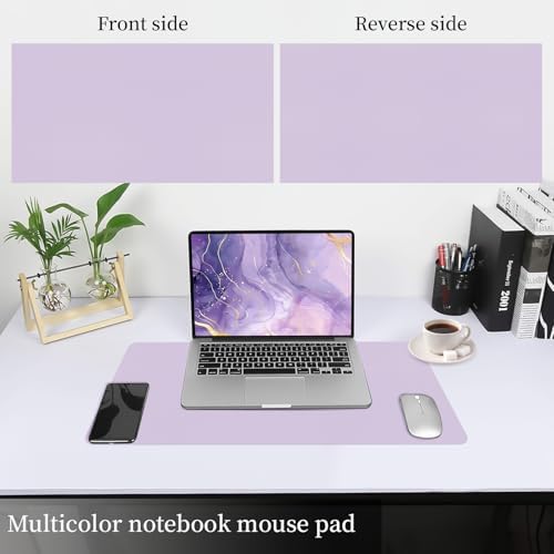 Bloss Purple Desk Mat, Double-Sided Leather Desk Pad, Desk Matt for Desktop, Waterproof Desk Pad Mat, Computer Mat for Office Work/Home/Decor/Desk Protector/Cover(23.6"x 13.8") - Image 3