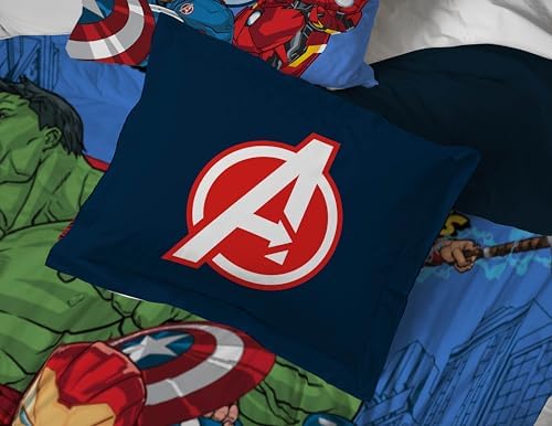 Jay Franco Kids Bed Set, Blue, Avengers, 7 Piece Queen - Image 5