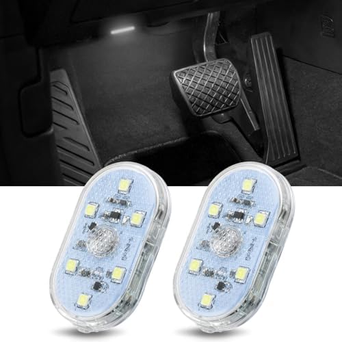 Nilight 2 PCS White Color Wireless Magnetic LED Interior Lights by Nilight