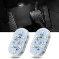 Nilight 2 PCS White Color Wireless Magnetic LED Interior Lights by Nilight