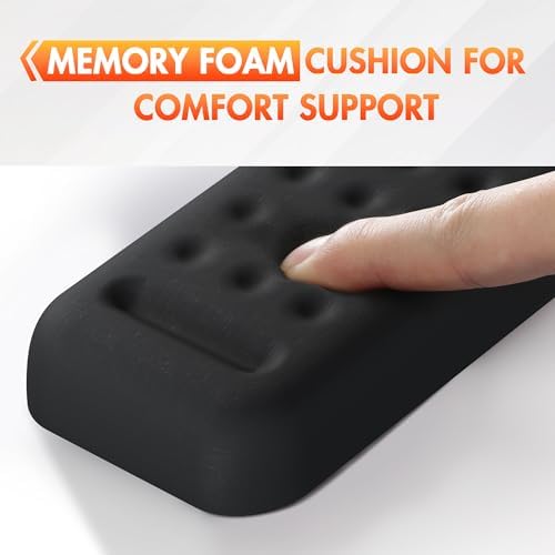 Keyboard Wrist Rest - 17 3/8 in Wrist Rest for Computer and Laptop with Massage Dots, Memory Foam Wrist Pad for Keyboard with Non-Slip PU Base for Ergonomic Wrist Support. - Image 4