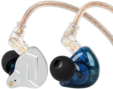 2026 Latest KZ ZSN Pro USB C Wired Headphones Type-C in Ear Monitors, 1BA 1DD Hybrid Driver Gaming Earbuds USB C Wired Earphones, Deep Bass Sound IEM for Gaming Music Video (USBC with mic, Blue) by Yinyoo