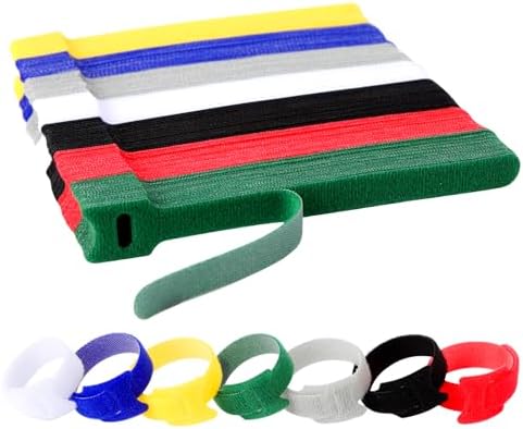 70 PCS 6 inch Cable Ties Reusable Cable Management Adjustable Cable Organizer, Cable Straps, Cord Wraps and Hook Loop Straps for Computer,Gaming, Wire, Desk- Home Office Essentials - Image 7