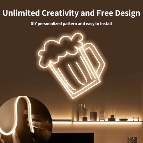 iNextStation Warm White LED Light Strip 16.4FT LED Lights (with DC12V Plug) - Image 5