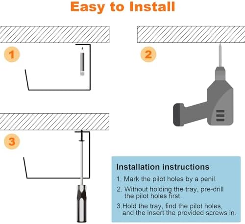 Under Desk Cable Management- 6 Pack Cord Organizer. Metal Wire Cable Management Tray for Office, Studio and Home. Super Sturdy Under Table Cable Managements - Black Cable Organizer - Image 6