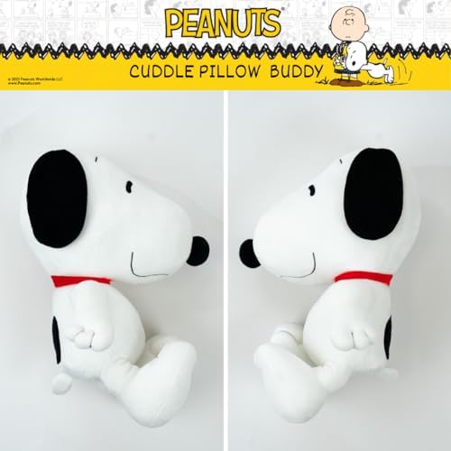 Peanuts Snoopy Plush Cuddly Cuddle Pillow, Super Soft & Cozy, 19" Tall, (Officially Licensed Product) by Franco Collectibles - Image 4