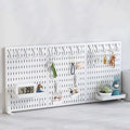Pegboard Wall Organizer Panels.Clampable Desk & - No Drill Shelf & Accessory Holder for Office, Gaming, Home, 90 x 40 cm, White - Space-Saving Solution by Unknown