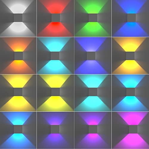 LED RGB Wall Lights for Room Decor, 16 Colors Remote Control, 6000mAh Battery Operated Rechargeable Dimmable Cordless Wall Sconces Set of 2 for Bedroom Living Room - Image 6