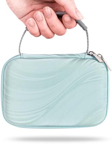 TOCCOOL Handheld Game Console Carrying Case, Protective Travel Retro Mini Game Box for Charging Cable, Earphones, Batteries and Accessories (Lake Blue) - Image 5