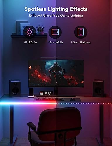Govee RGBIC Neon Rope Lights for Desks, 16.4ft LED Gaming Desk Lights - Image 3