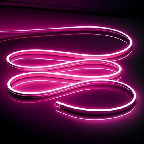 Pink Neon LED Strip Lights 16.4FT 12V Waterproof Flexible Light Strip by OWOFYDRForprofessional