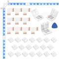 10Packs 4-Pin L Shape RGB LED Light Strip Connectors 10mm Unwired Gapless Solderless Adapter Terminal Extension by WENHSIN
