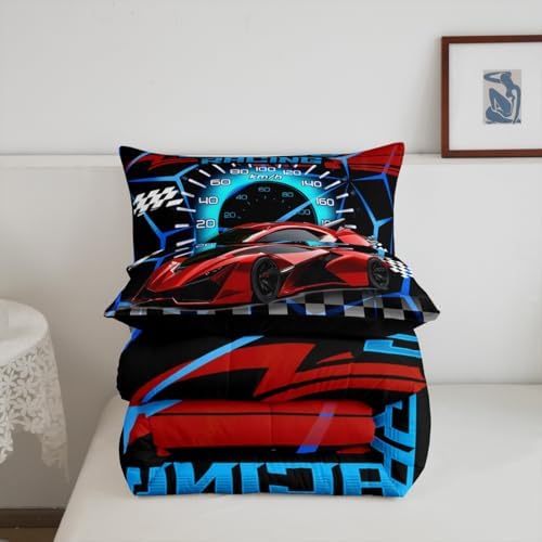 Feelyou Sports Car Comforter Set Full Size for Kids Boys Girls Bedding Set - Image 5