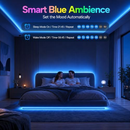 MORIACC 19.68ft LED Lights for TV, RGB TV LED Backlight for 55-85 Inch TVs, Music Sync Strip Lights Behind TV, APP & Remote Control, USB Powered for Bedroom Gaming Home Theater - Image 7
