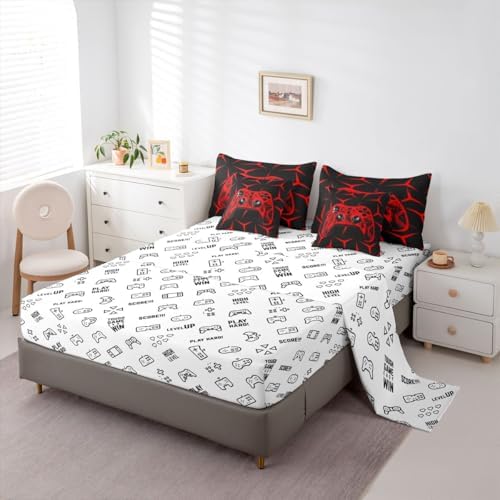 Feelyou Gamer Bedding Set Gamepad Comforter Set with Sheets 7 Piece - Image 4