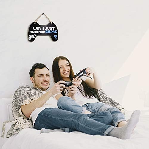 Jetec Gaming Sign Bedroom Game Controller Wood Hanging Gamer Plaque Gaming Quote Hanging Door Sign for Kids Boys Bedroom Door Wall Decoration - Image 2
