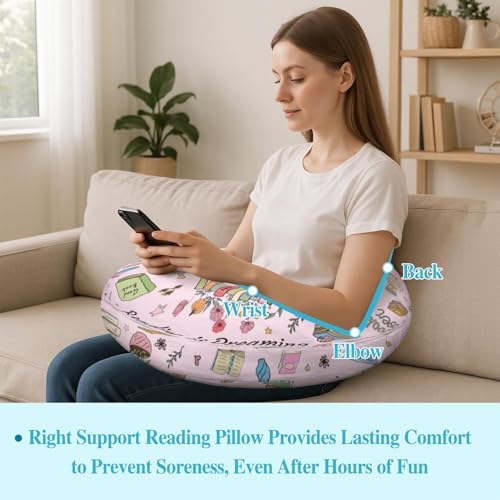 Queen Hero Lap Pillow for Reading & Gaming Lap Desk Pillows for Crocheting & Crafting with Elbow & Arm Support Cushion for Ergonomic Use on Bed and Couch - Image 2
