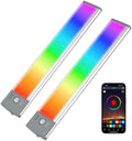 LEPOTEC Wall Lights, 10" Under Cabinet Lighting with Music Sync, 2200mAh Rechargeable Wireless Motion Sensor Gaming Light Bar, TV Backlighting with App Control for Kitchen, Bedroom, Hallways, Closets by Home