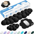 Cloud Wrist Rest Keyboard Cushion and Cloud Mouse Pad, Black | 4-in-1 Ergonomic Cloud Keyboard Wrist Rest Set, Memory Foam, Arm Support for Palm, Cute Desk Accessory for PC Gaming Setup by Unknown