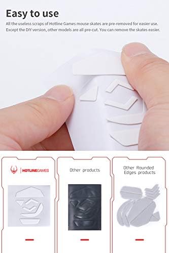 HOTLINEGAMES 2Sets 3.0 Plus Rounded Curved Edges Mouse Feet Skates Compatible with Ninjutso Sora Gaming Mouse feet Replacement (0.8mm, Smooth, PTFE) Pro Performance Upgrade - Image 6