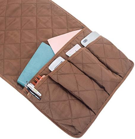 MDSTOP 5 Pockets Remote Control Holder, Magazine Rack, Space Saver Organizer, Draped Over Sofa, Couch, Recliner Armrest - Image 4