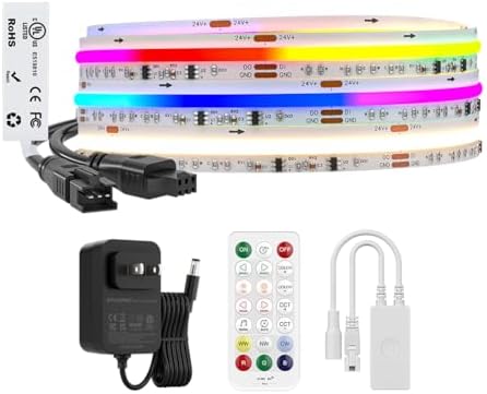 BTF-LIGHTING 9.8FT WS2811 Dual IC Chasing RGBCCT DC24V COB LED Strip Kit by BTF-LIGHTING