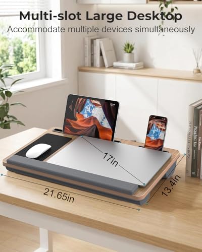 Potuopy Laptop Lap Desk, Portable Bed Table Tray for Laptop Fit 17" Laptops - Image 3
