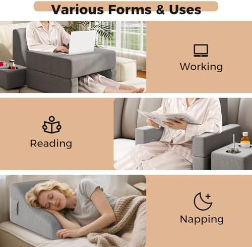 KOMFOTT 5 Pieces Reading Gaming Pillow Desk Set, Lap Desk Pillow - Image 5