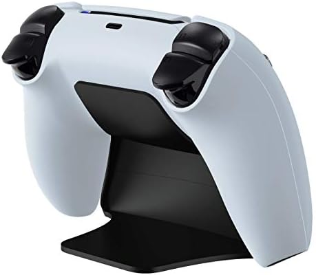 PlayVital 2 Pack Controller Display Stand for ps5, Gamepad Stand Desk Holder for ps5 Controller Accessories with Rubber Pads, Solid Black - Image 5
