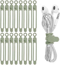 Silicone Cable Ties, Cord Organizer Cable Management(16Pcs-Green) by ELECTRONICSORGANIZATION