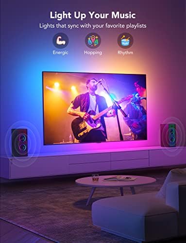 Govee TV LED Backlight,RGBIC Smart LED Strip Lights for 70-80 inch TVs, Bluetooth and Wi-Fi Control, Compatible with Alexa & Google Assistant, Music Sync, 99+ Scene Modes, Adapter (Pack of 2) - Image 6