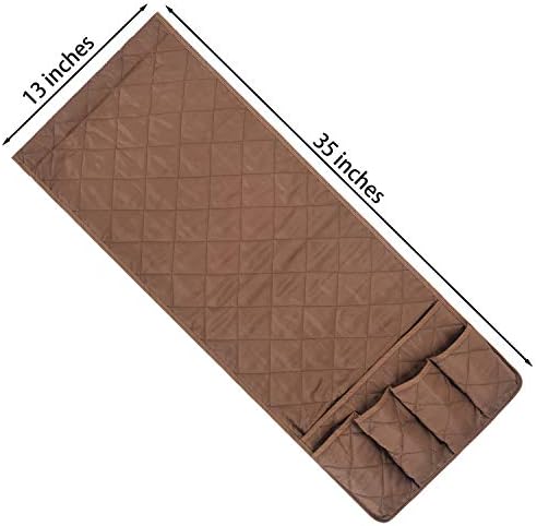 MDSTOP 5 Pockets Remote Control Holder, Magazine Rack, Space Saver Organizer, Draped Over Sofa, Couch, Recliner Armrest - Image 3