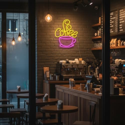 Coffee Bar Neon Sign, Dimmable LED Coffee Wall Light for Coffee Station - Image 3