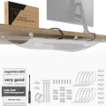 Cable Management net - Under Desk Wire Management - Flexible Under Desk Cable Management Tray White by UltimateSetup