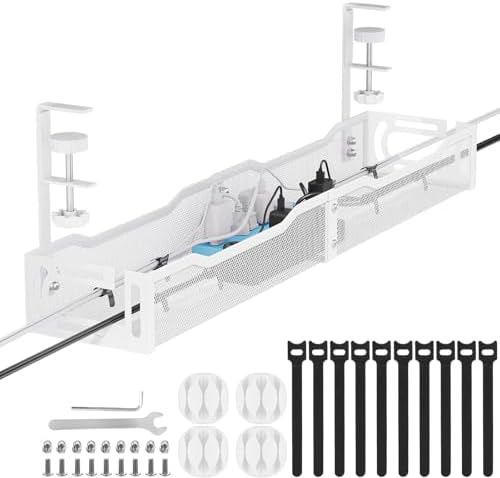 Cable Management, 25'' Cable Management Under Desk, Cable Tray by Unknown