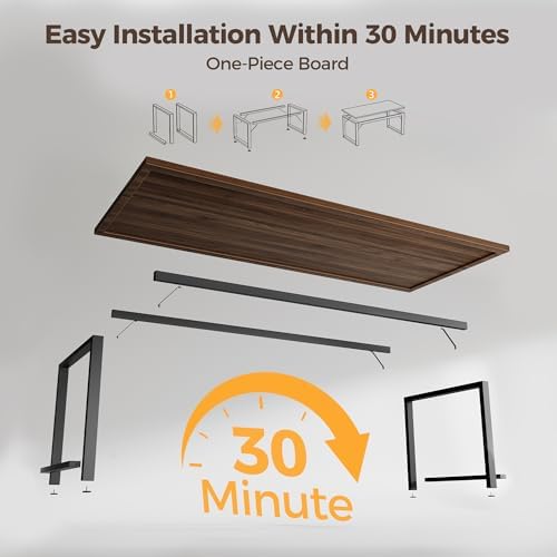 Mericonia 54 Inch Computer Desk, 1" Thick Heavy Duty Office Table - Image 7